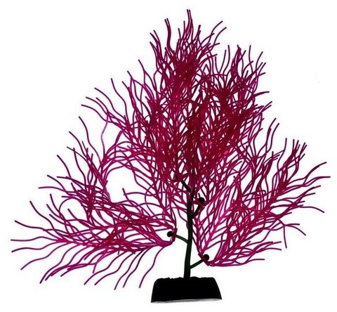 HOMEFISH растение для аквариума силиконовое с флюорисцентным эффектом фиолетовое 19 см