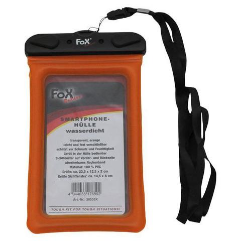 Fox Outdoor Smartphone Hülle wasserdicht transparent orange