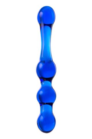 Синий стеклянный фаллоимитатор с наплывами - 20,5 см. - Sexus Sexus Glass 912151