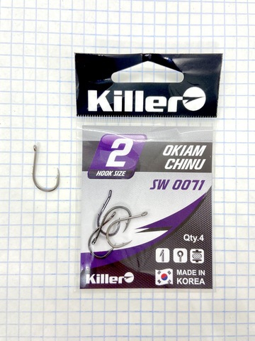 Крючок KILLER OKIAM-CHINU № 2 продажа от 10 шт.