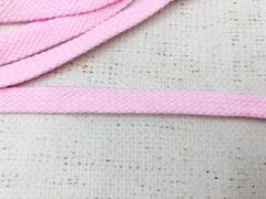 Шнур плоский х/б, ш. 10 мм, турецкое плетение, розовый