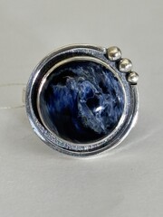 Питерсит (кольцо из серебра)