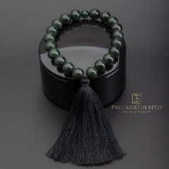 Чётки православные. Зеленый нефрит. 12мм. 20 шт.