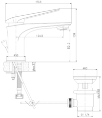 Смеситель для умывальника монолитный LEMARK ALLEGRO – LM5906CW