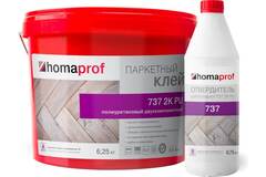 Клей для паркета, 2K полиуретановый Homaprof 737 2K PU 7 кг