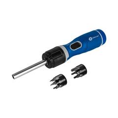 Отвертка реверсивная КОБАЛЬТ с набором бит 12 шт., CR-V, 2 рабочих положения отвёртки (прямая или пистолетная), блистер (915-090)