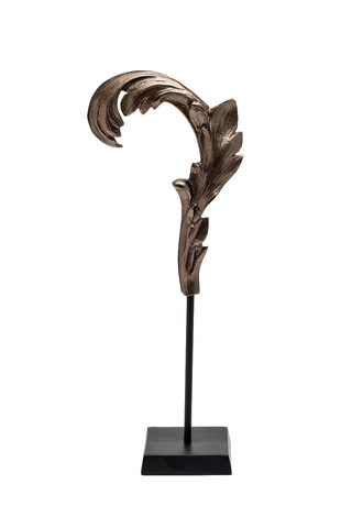 Статуэтка h44.5 см Garda Decor Лист винтаж из алюминия 71PN-03208