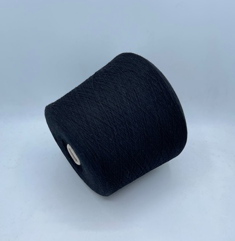Бобинная пряжа (пр.Италия), 1500м/100гр, 80%шерсть, 20%полиамид, цвет- Черный, арт.31660