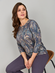 Лонгслив ЛНв-306/огурцы-темносиний