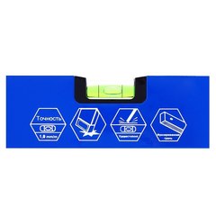 Уровень строительный КОБАЛЬТ Комфорт, 800 мм, профиль 20 x 49 мм, 3 глазка, точность 1 мм/м (242-991)