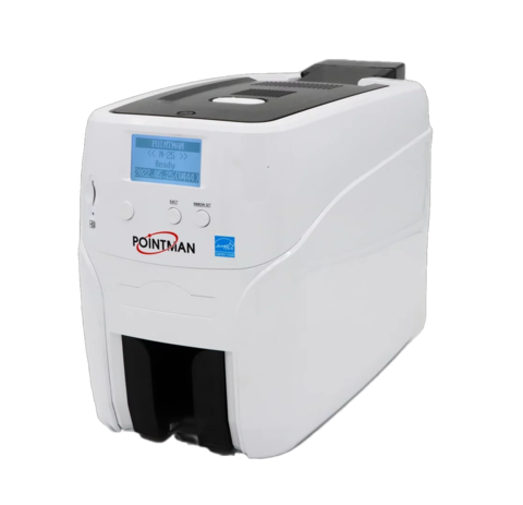 Принтер двухсторонний Pointman N25, подающий лоток на 100 карт, принимающий на 50 карт 1USB & Ethernet