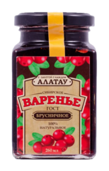 Сибирское Варенье Брусничное 260 мл.