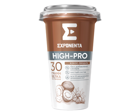 Напиток Exponenta High-pro обезжиренный кокос - миндаль 250г, шт