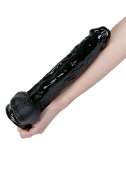 Фаллоимитатор реалистичный, на присоске (PVC, 29×5 см, черный)