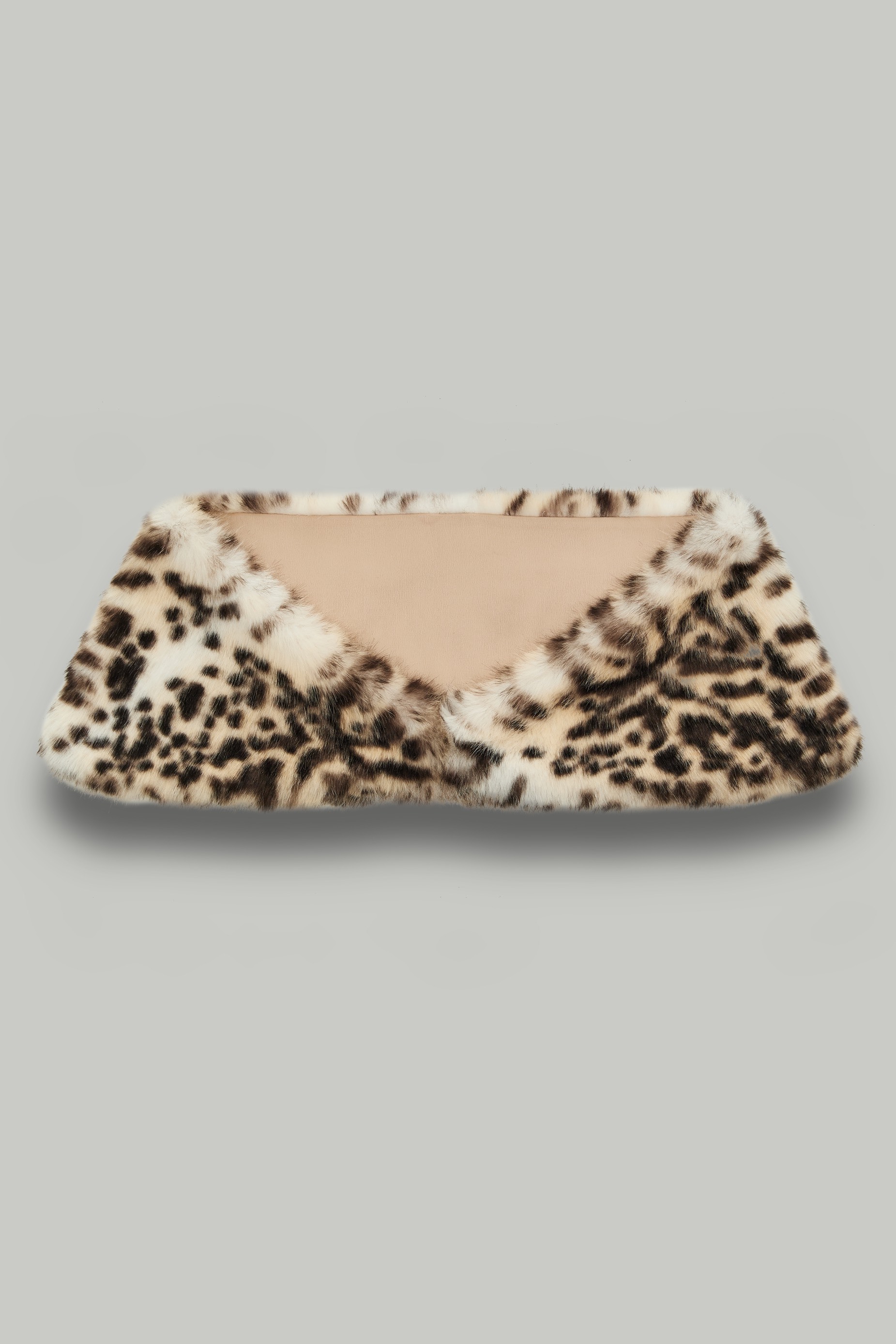 Меховая накидка из искуственного меха, коричневый