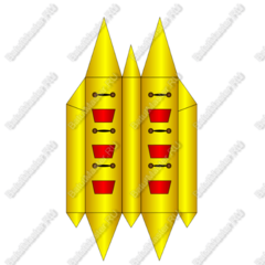Двойной водный банан, мест для посадки 6, без усиления