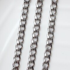 УЦЕНКА!!! Цепочка 11*8 мм, родий, 13 см. У221