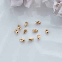 Бусина разделитель (спейсер) фриформ, 7*3 мм, позолота, 10 штук, Р083