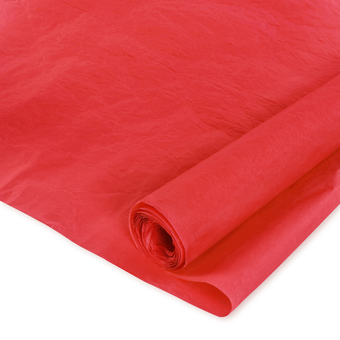 Упаковочная жатая бумага, Пергамин, Красный, 40 гр, 0,6*4,5 м