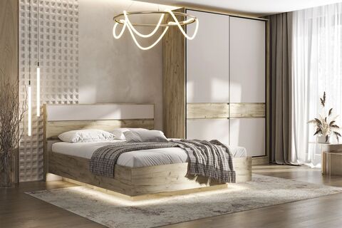 Спальня Роджина комплект №2 Кашемир, Дуб Крафт серый