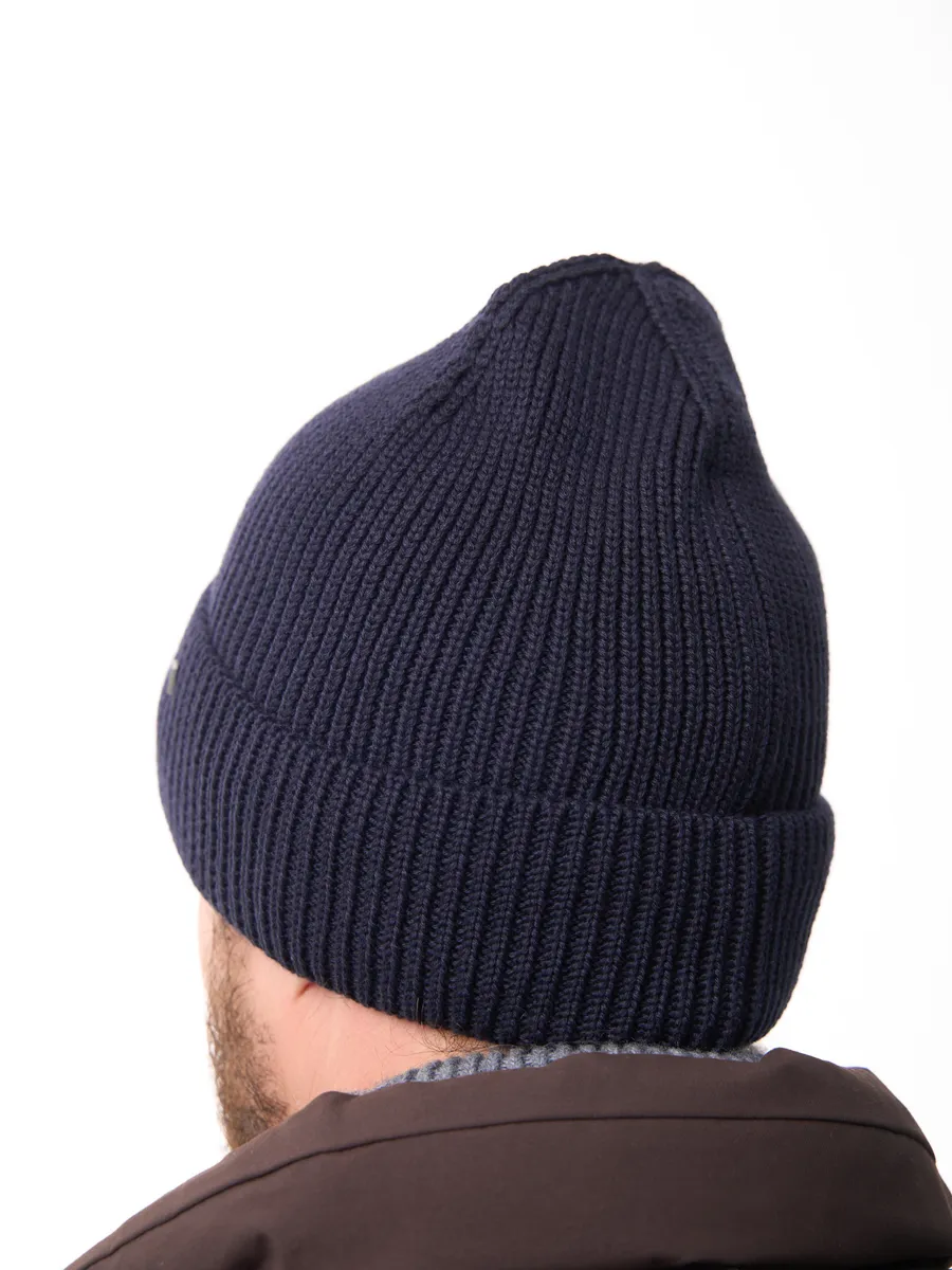 Шапка зимняя на флисе вязаная осень