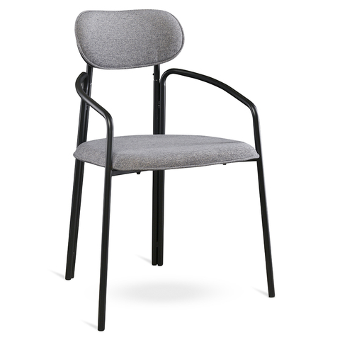 Стул LATITUDE Ror, Round, рогожка, черный/серый