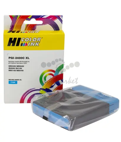 Картридж Hi-Black (PGI-2400XLC) для Canon MAXIFY iB4040, МВ5040, МВ5340, Cyan