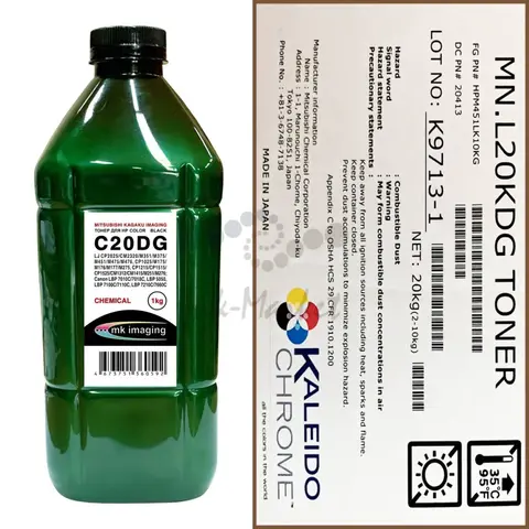 Тонер C20DG Mitsubishi/MKI универсальный черный для HP 1 кг. Green ATM