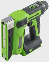 Гвозде / Скобозабиватель (степлер) аккумуляторный Greenworks G24CS10, 24V, 60 уд/мин, скобы Т53, гвозди Т47, 1х2Ач, ЗУ (3400107CUA)