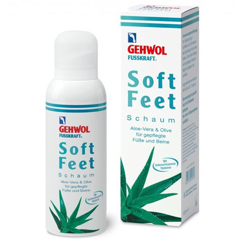 Gehwol fusskraft Soft Feet: Пенка для ног «Алоэ вера и масло оливы» с гиалуроновой кислотой (Schaum Aloe-Vera & Olive)