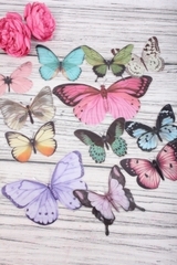 Бабочки декоративные, ПВХ, Разноцветные, 10-14 см, 36 шт.