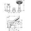 Смеситель на борт ванны Hansgrohe Metropol 74550000