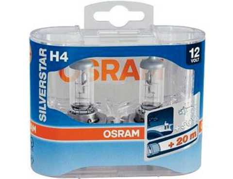 Галогенные лампы Osram H4 Silver Star + 50% света 64193 SVS