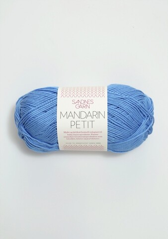 Пряжа Sandnes Garn Mandarin Petit 6015 ярко-голубой