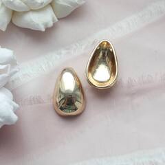 Подвеска в форме капли 25*16 мм, позолота, П484