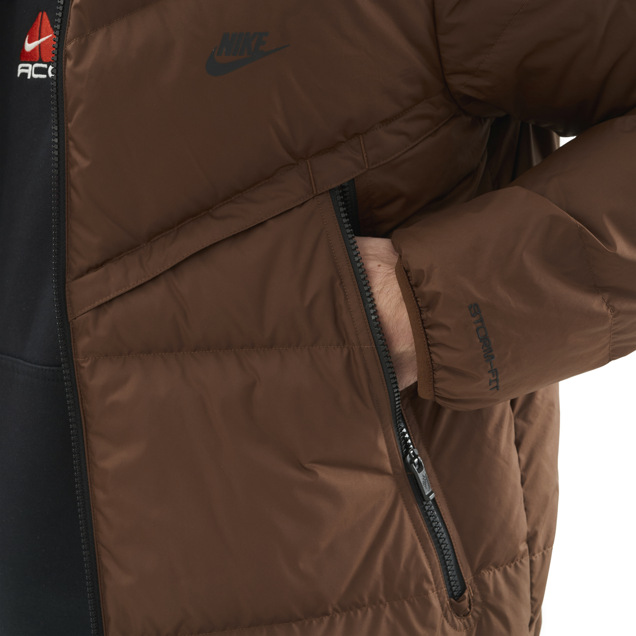 Nike Hooded Puffer Jacket Brown 16 000 Quantity