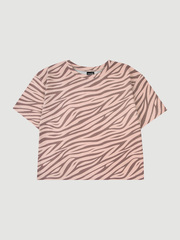 Футболка оверсайз Mjölk Зебра розовая