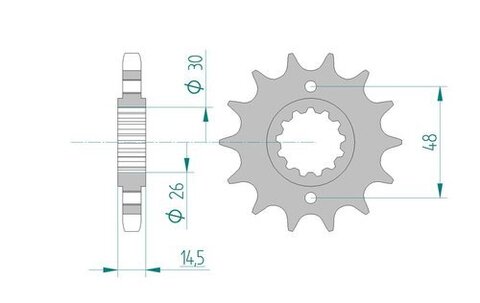 20602-18 звезда передняя HONDA CB 1100, 1300, CBR 1000, VFR 800 (ведущая) стальная, 530, AFAM (JTF339.18)