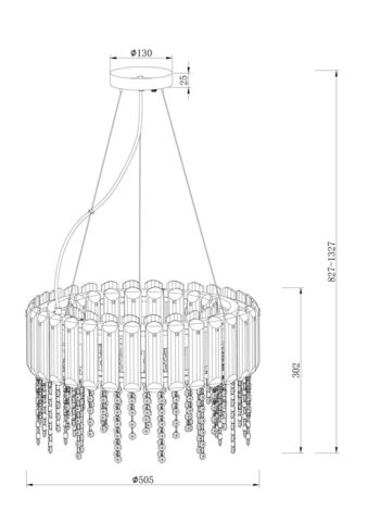 Подвесной светильник Maytoni Hail MOD097PL-06CH