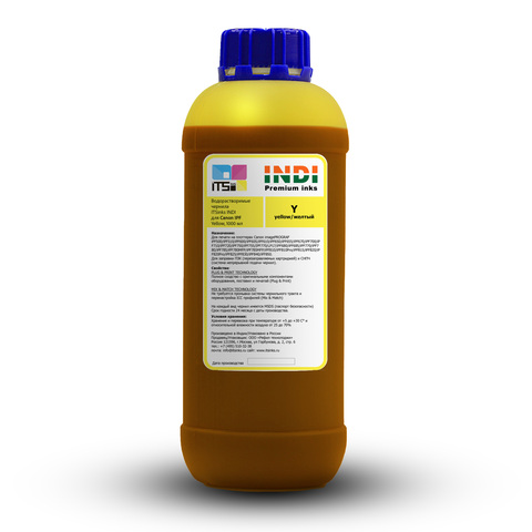 Водорастворимые чернила INDI для Canon Yellow 1000 мл