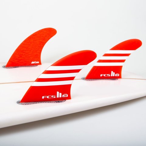 FCS II JW PC Tri Retail Fins Red/White Large