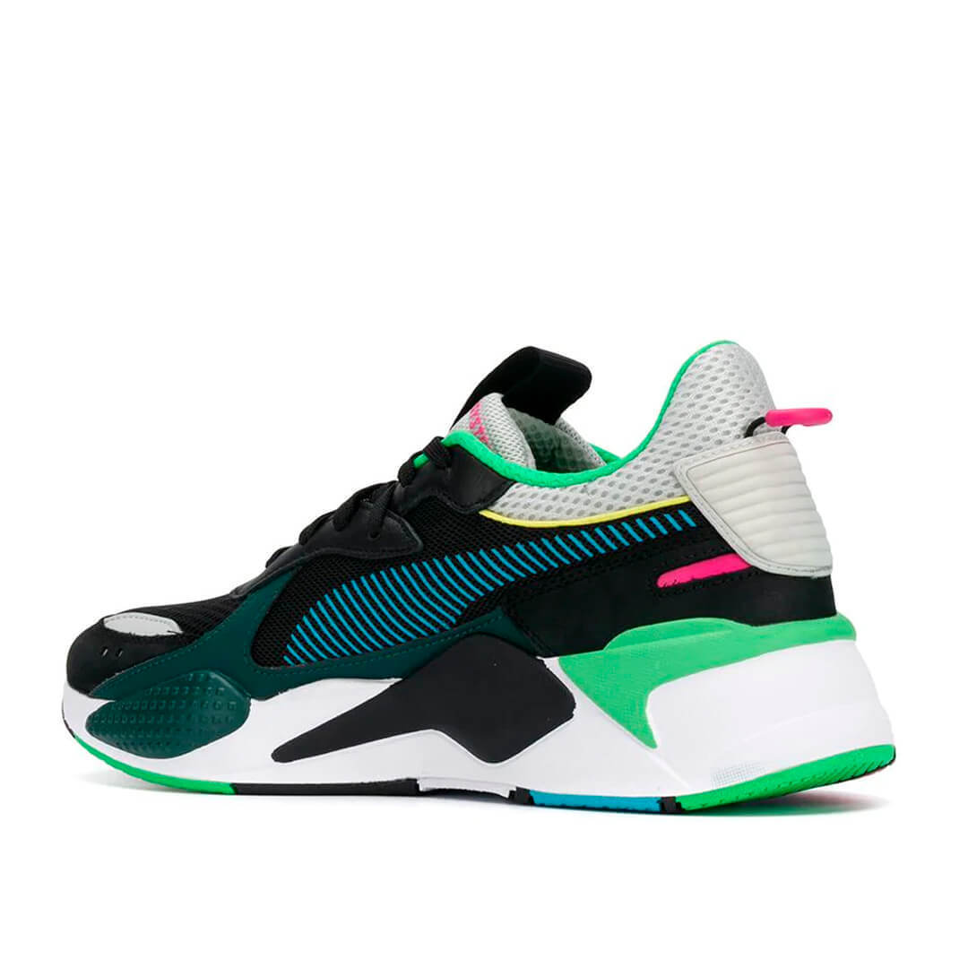 puma rs x black green