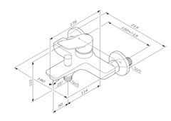 Смеситель для ванны и душа AM.PM  X-JOY - F85A10000