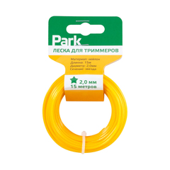 Леска для триммера Park, звезда, диаметр 2,0 мм, длина 15 м, 260246