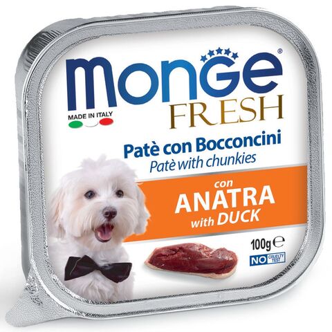 Monge Dog Fresh All Breeds Pate e Bocconcini con Anatra With Duck