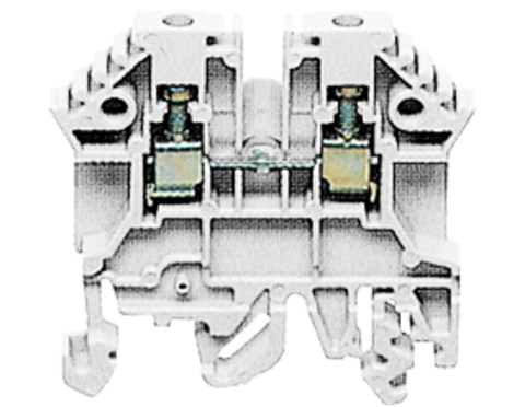 RK 2,5 WH винтовая проходная клемма белого цвета