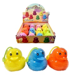 Резиновая Уточка Пищалка со Светом на Веревочке 8см*7см, в уп 12шт. цена за шт.