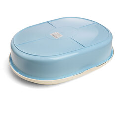 Triol туалет для кошек овальный с бортом, голубой, 490*380*160мм