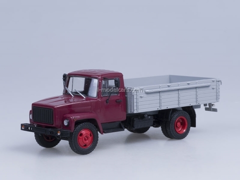 GAZ-3307 wooden board engine ZMZ-513 Exhibition dark red AutoHistory 1:43