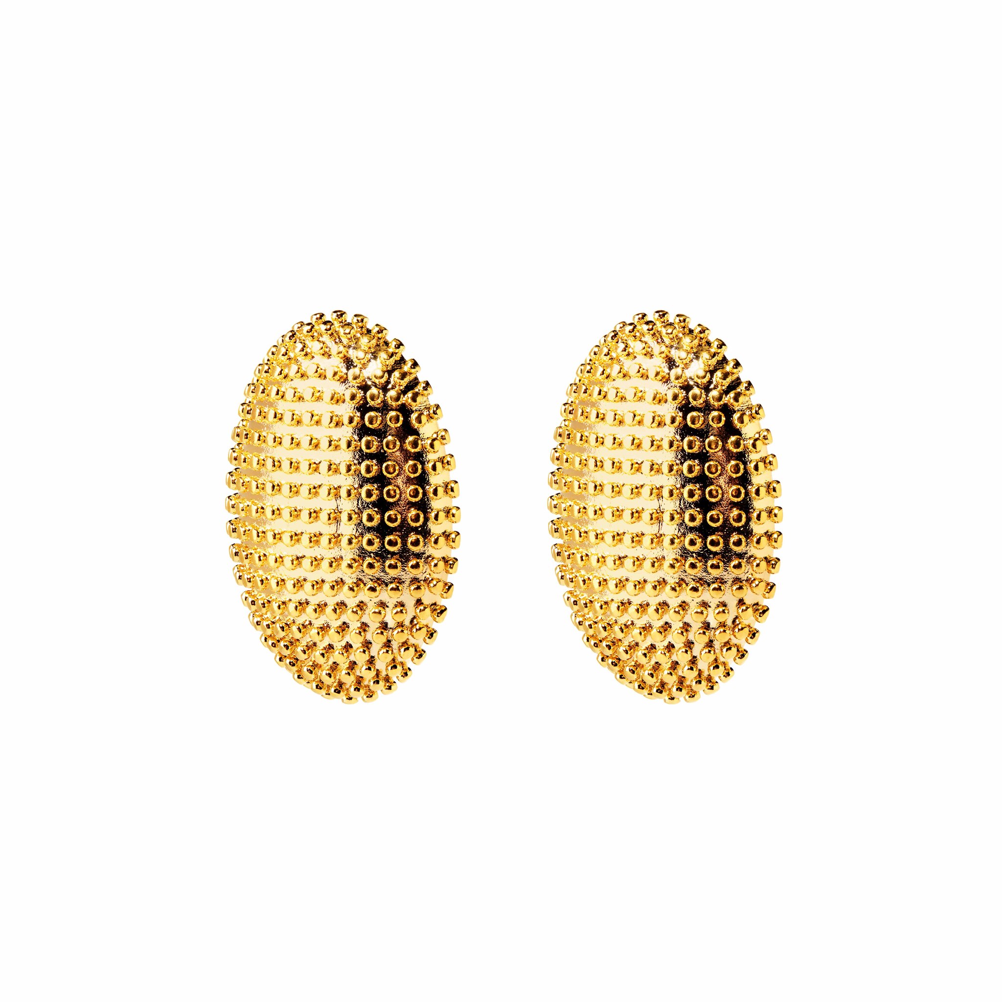 

Серьги Dotted Oval Earrings – Gold